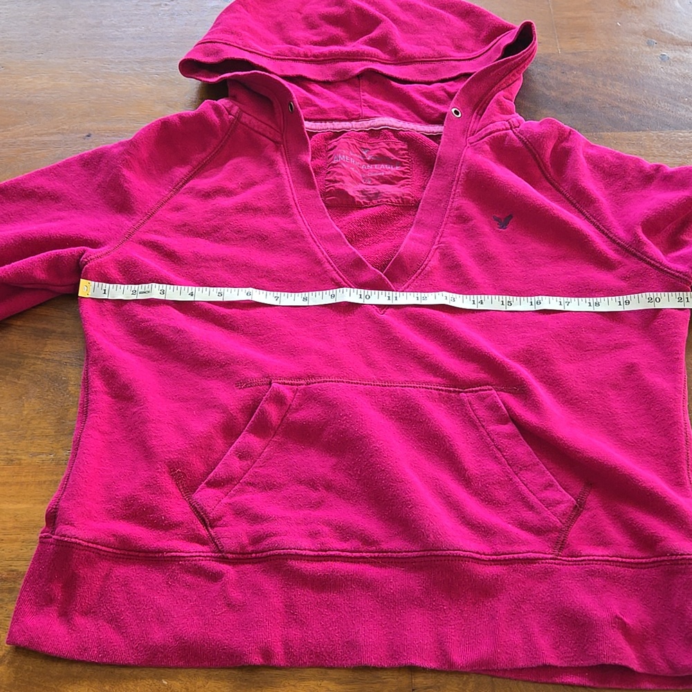 American Eagle Y2K Pink Hoodie Sweatshirt Size Large - Picture 4 of 13